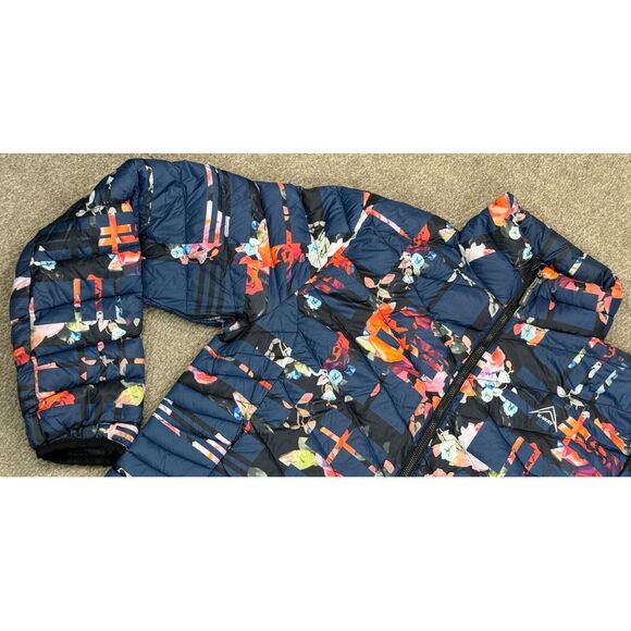 K-Way Tundra Women's Full Zip Flower Pattern Quilted Jacket Size Large - Picture 2 of 8